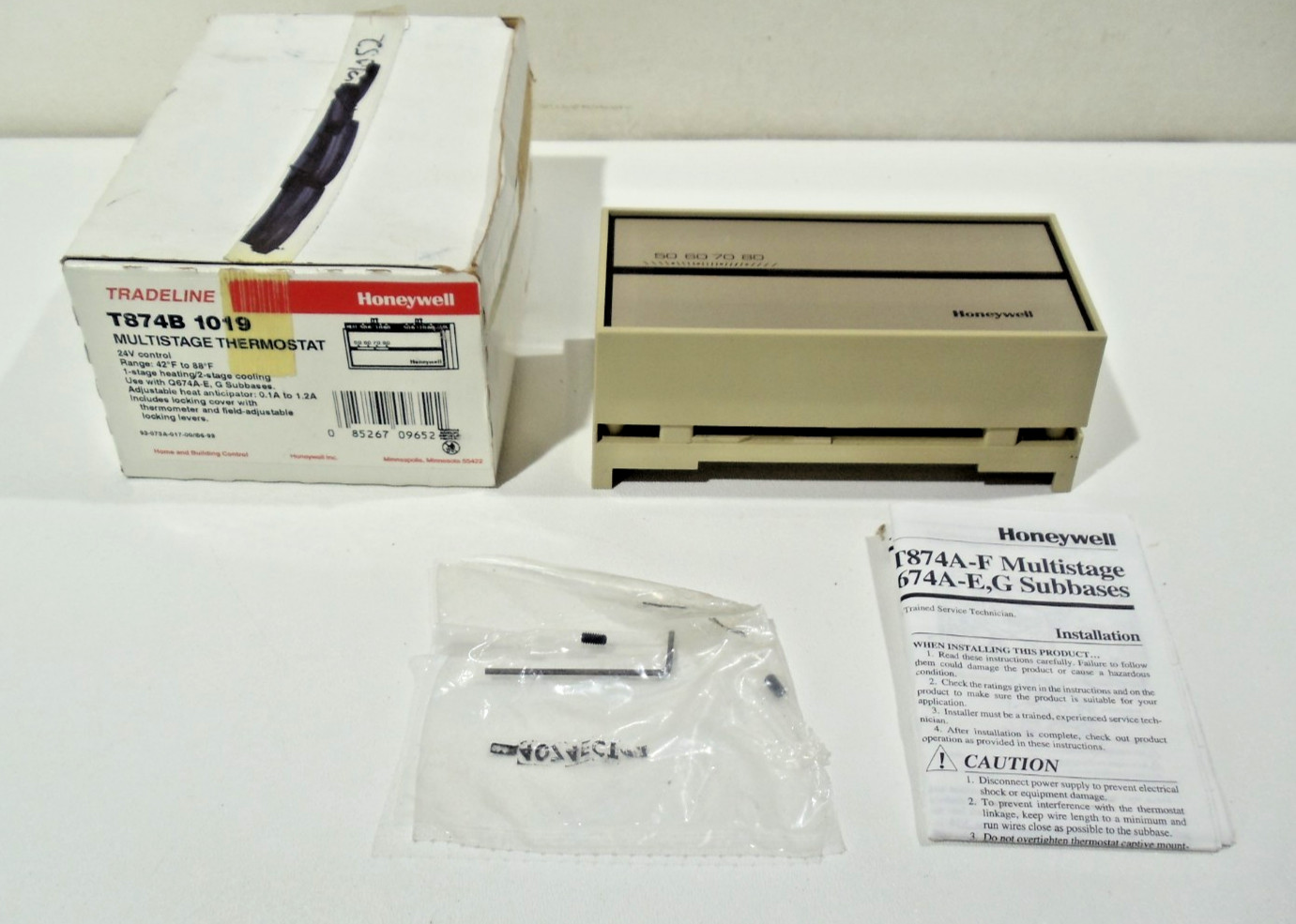 HONEYWELL T874B1019 T874B New Vintage Manual Thermostat 24V Tradeline