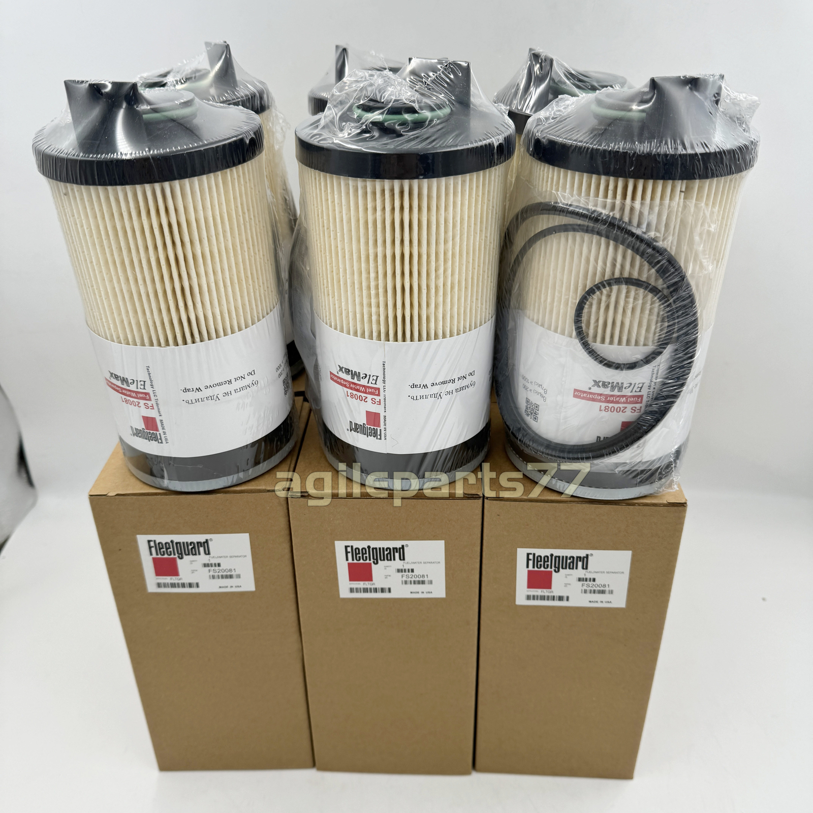 6PCS FS20081 FleetGuard Fuel Filter Water Separator For Cummins A0000904851 US