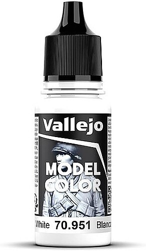 Vallejo Model Color WHITE 17ml - Hobby and Model Acrylic Paint - #70951