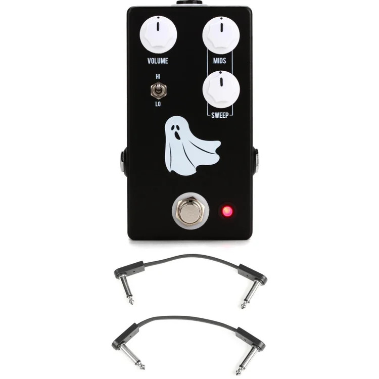 JHS Haunting Mids EQ and Mid-boost Pedal with EBS Patch Cables