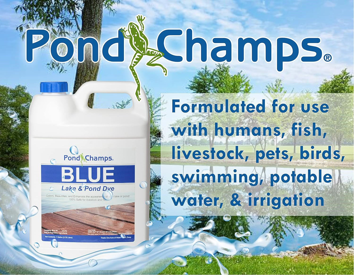 Blue Lake and Pond Dye 4 Gallon Value Pack