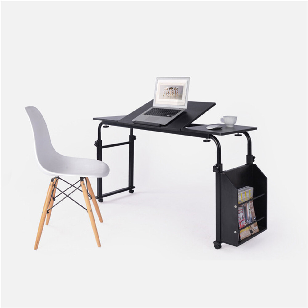 Rolling Laptop Desk Cart Computer Table Notebook Stand Tray Over Bed Home Rack~