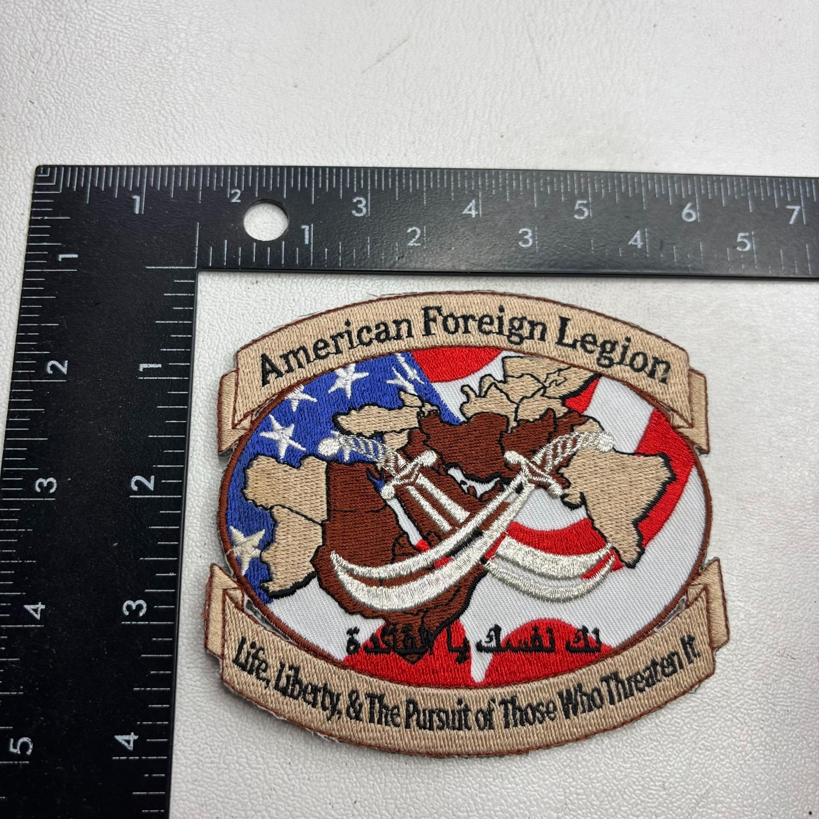 Military Theme AMERICAN FOREIGN LEGION LIFE LIBERTY & PURSUIT ... Patch 57U1