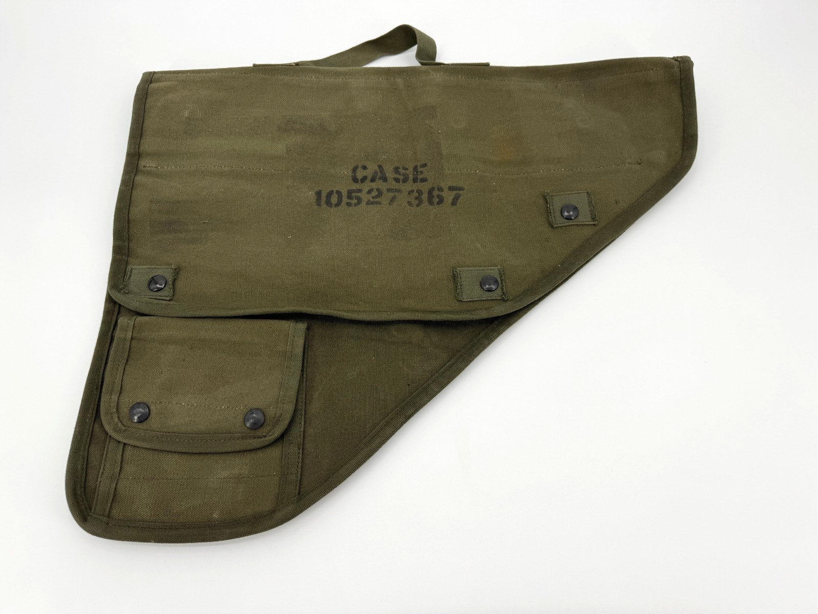 Vintage Military Graphical Firing Scale Carrying Case Bag OD Green