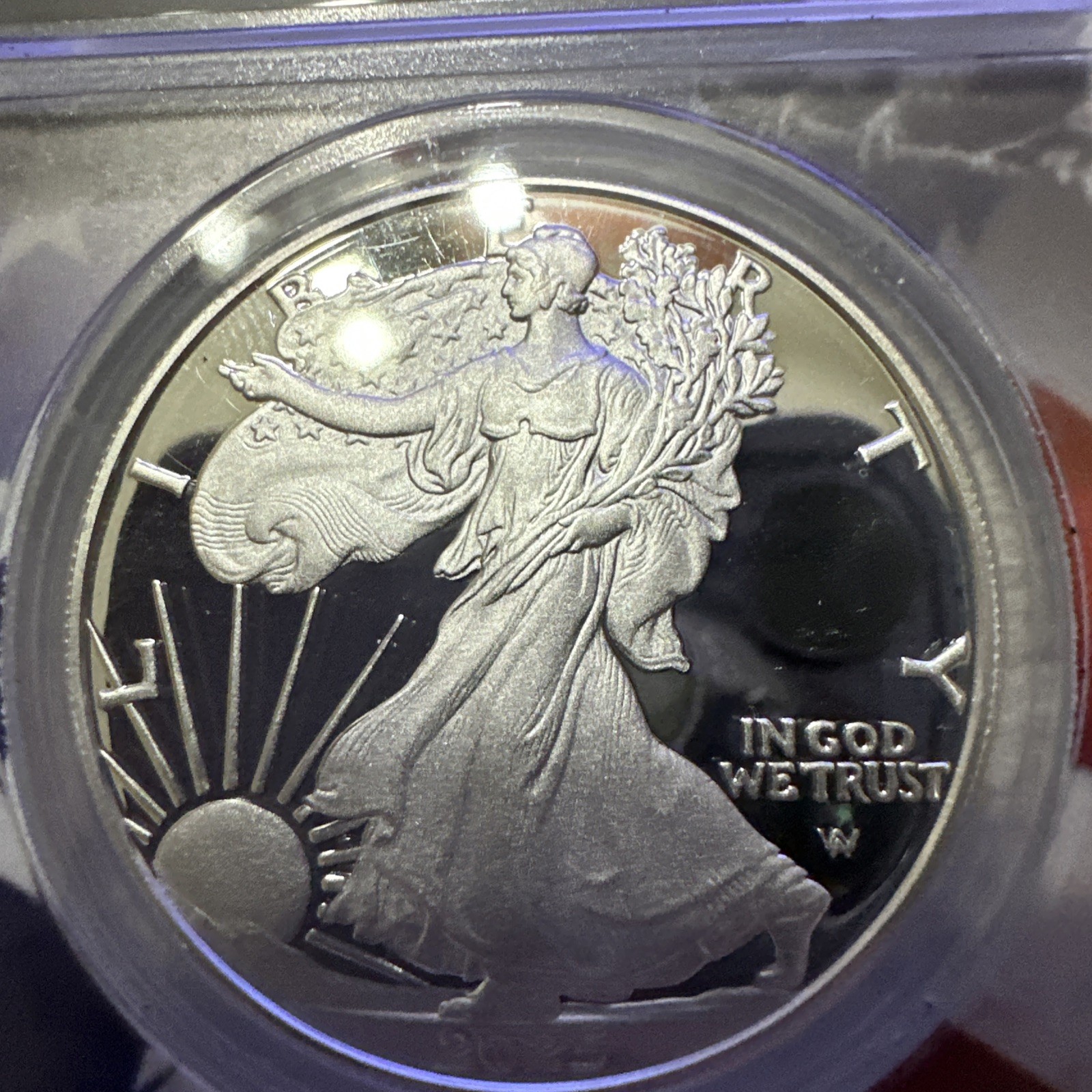 2025 W Proof Silver Eagle ANACS PR70DCAM Advance Release .999 Fine Silver
