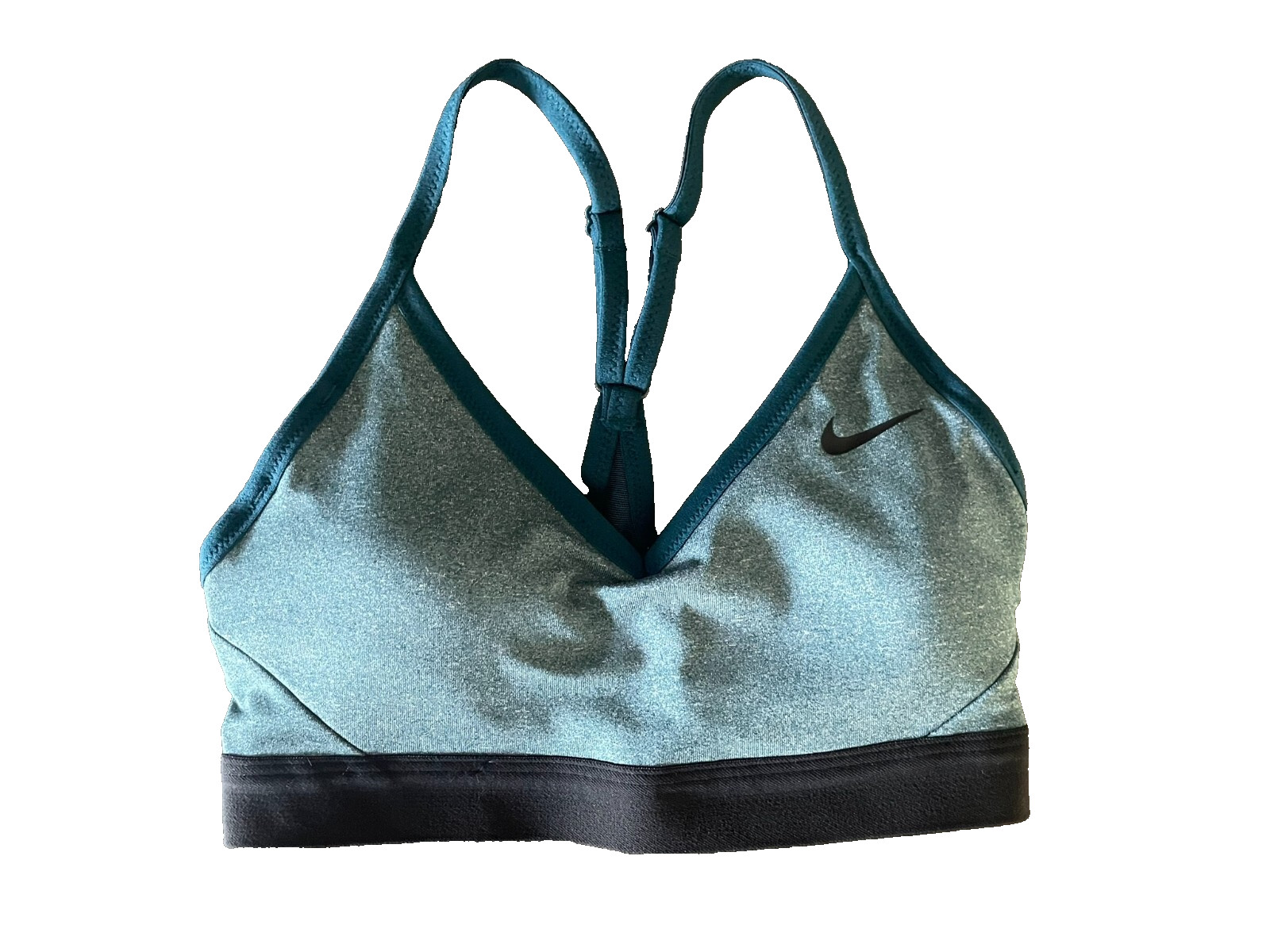NWT New Nike Womens XS Pro Indy Sports Bra Teal Black Light Support 878614-347
