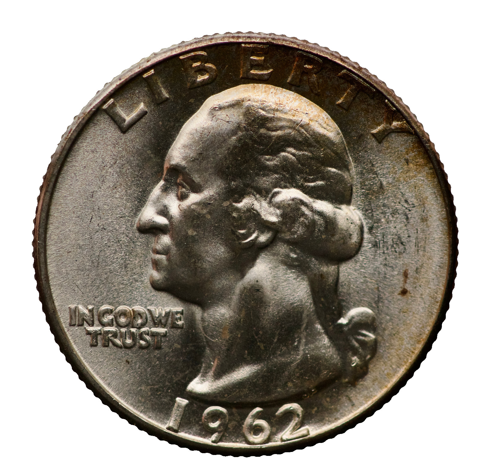 1962-P Washington Quarter BU Brilliant Uncirculated 90% Silver .1808 Troy oz J09