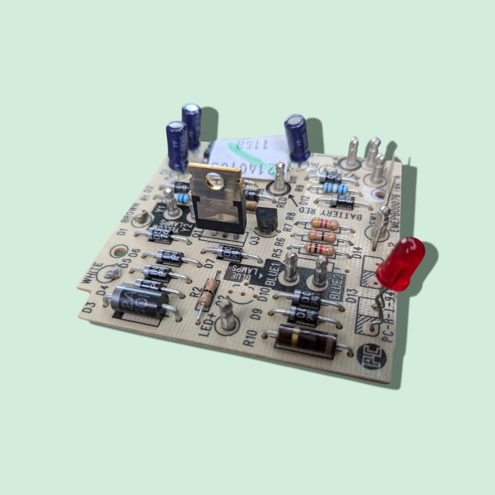 PC EMEPB00076 Circuit Board - Emergency LED Lighting Switch - Tested - 6VDC