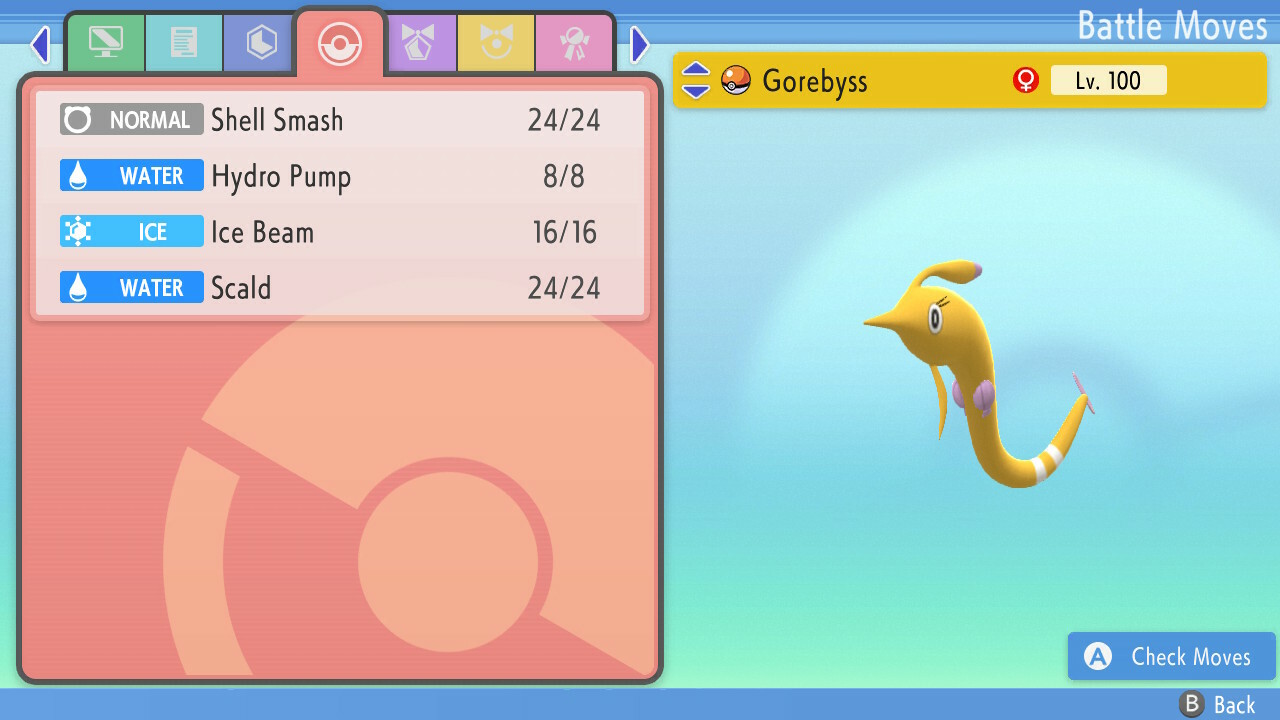 Shiny Gorebyss 6IVs Pokemon BDSP