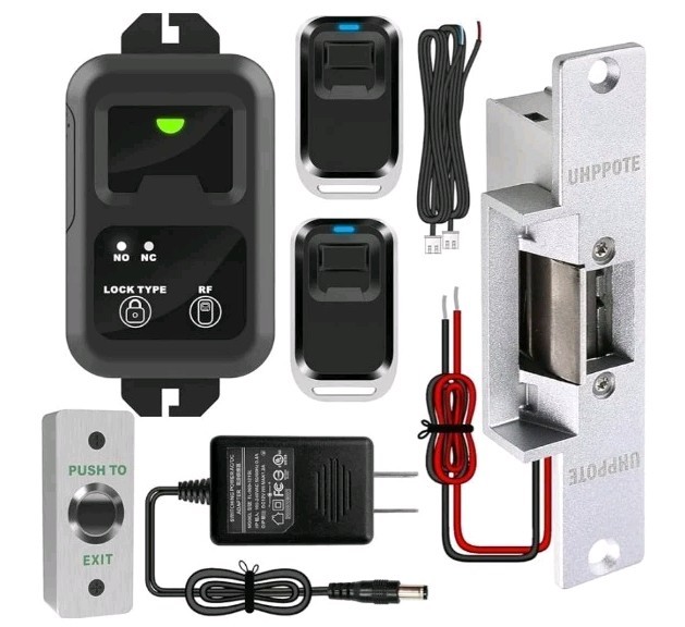 Electric Strike Door Lock with WiFi & Wireless Remote Control Kit12V Fail-Secur