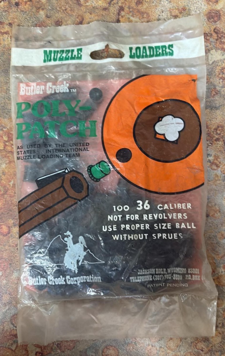 Butler Creek .36 Caliber Poly-Patch Black Powder Muzzleloader Round 100pk M O10