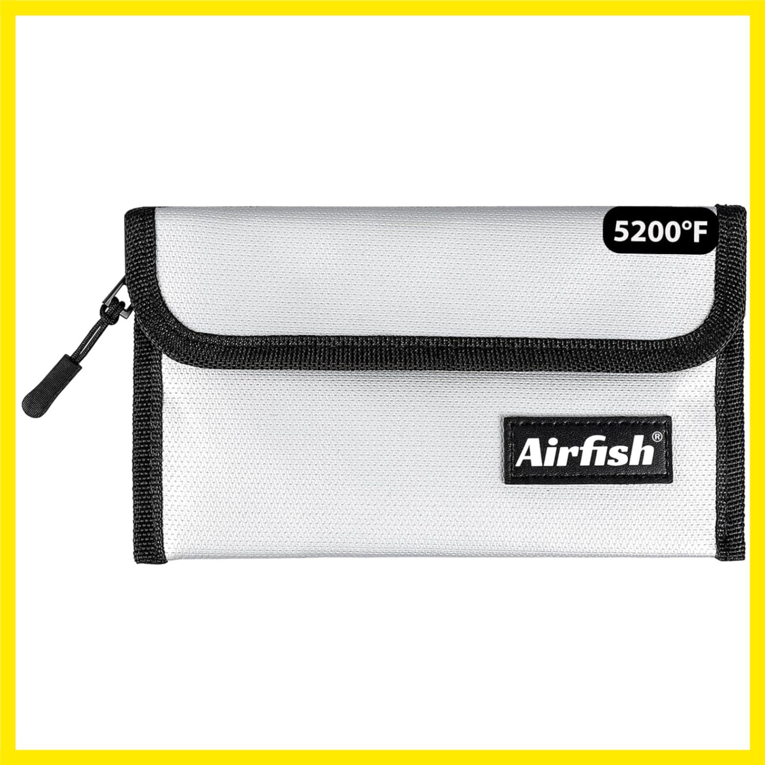 Fireproof Money Bag, 5 x 8 inches Fireproof Wallet, Waterproof Cash Bag with ...