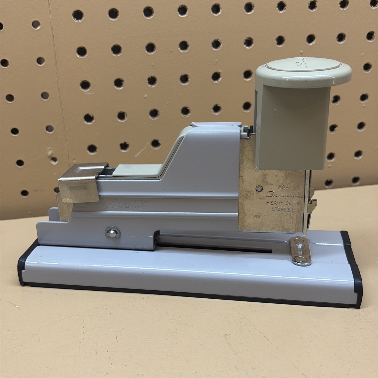 Swingline No. 13 Grey Heavy Duty Steel Vintage Stapler -1/4 to 1/2" staples