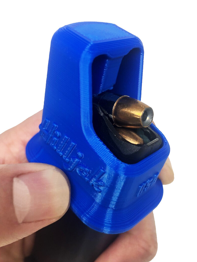 Glock 43X 48 Magazine Loader Speed Loader, Hilljak Quickie Loader QL9GX Blue