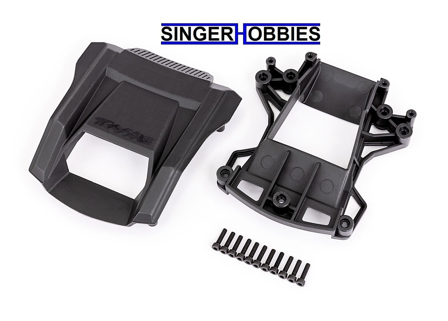 Traxxas 7814 XRT Skid Pads Hood Scoop / Mount / 3x12mm FOR 7812 BODY NEW TRA1