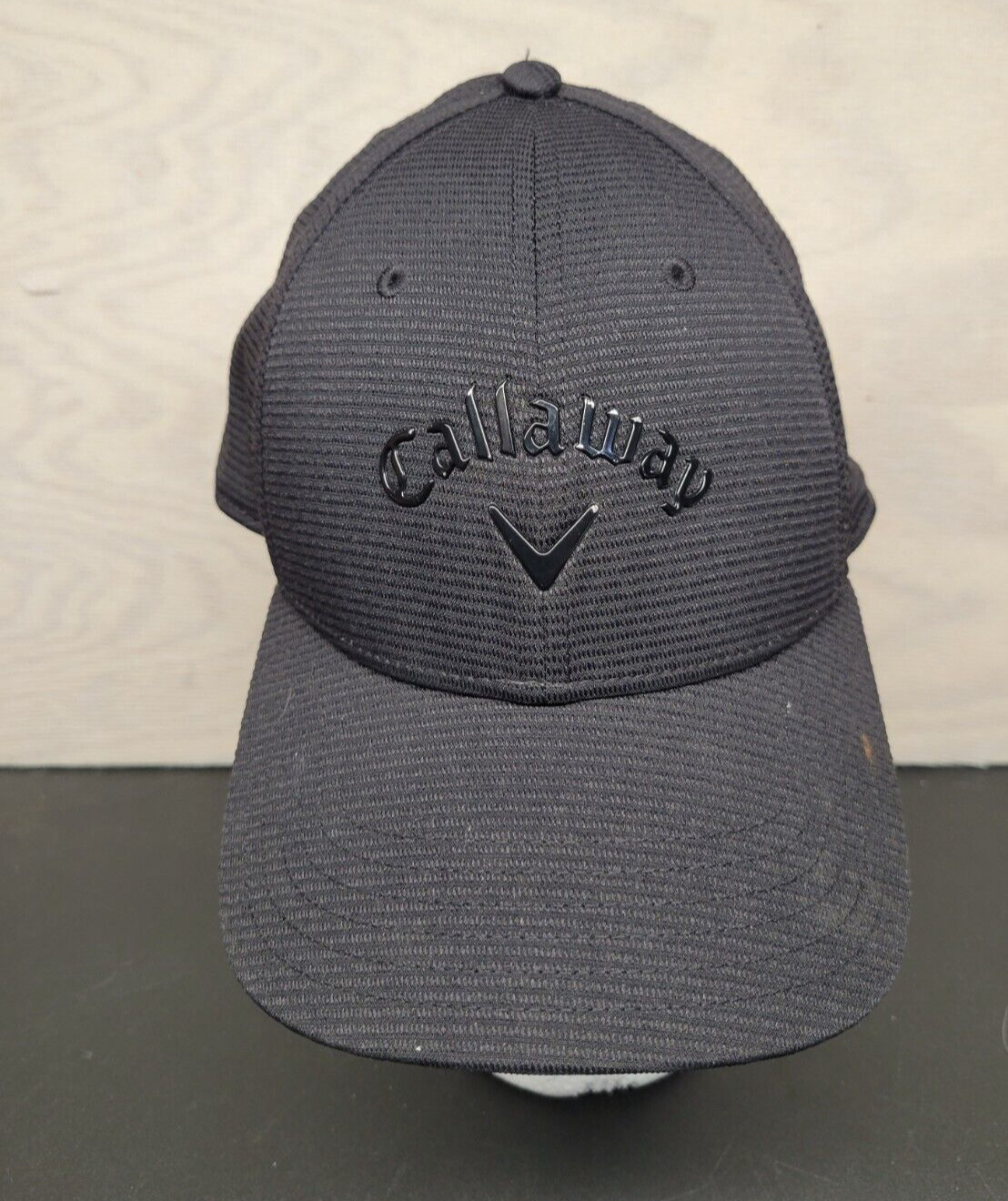 Callaway XSPANN Baseball Hat Cap Hook & Loop Golf Core Black On Black