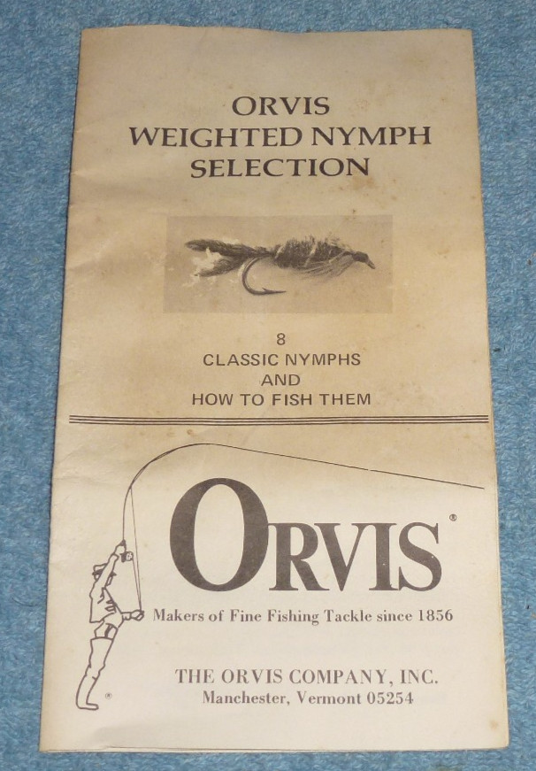 Vintage Orvis Weighted Nymph Selection Booklet Fishing Flies For Trout