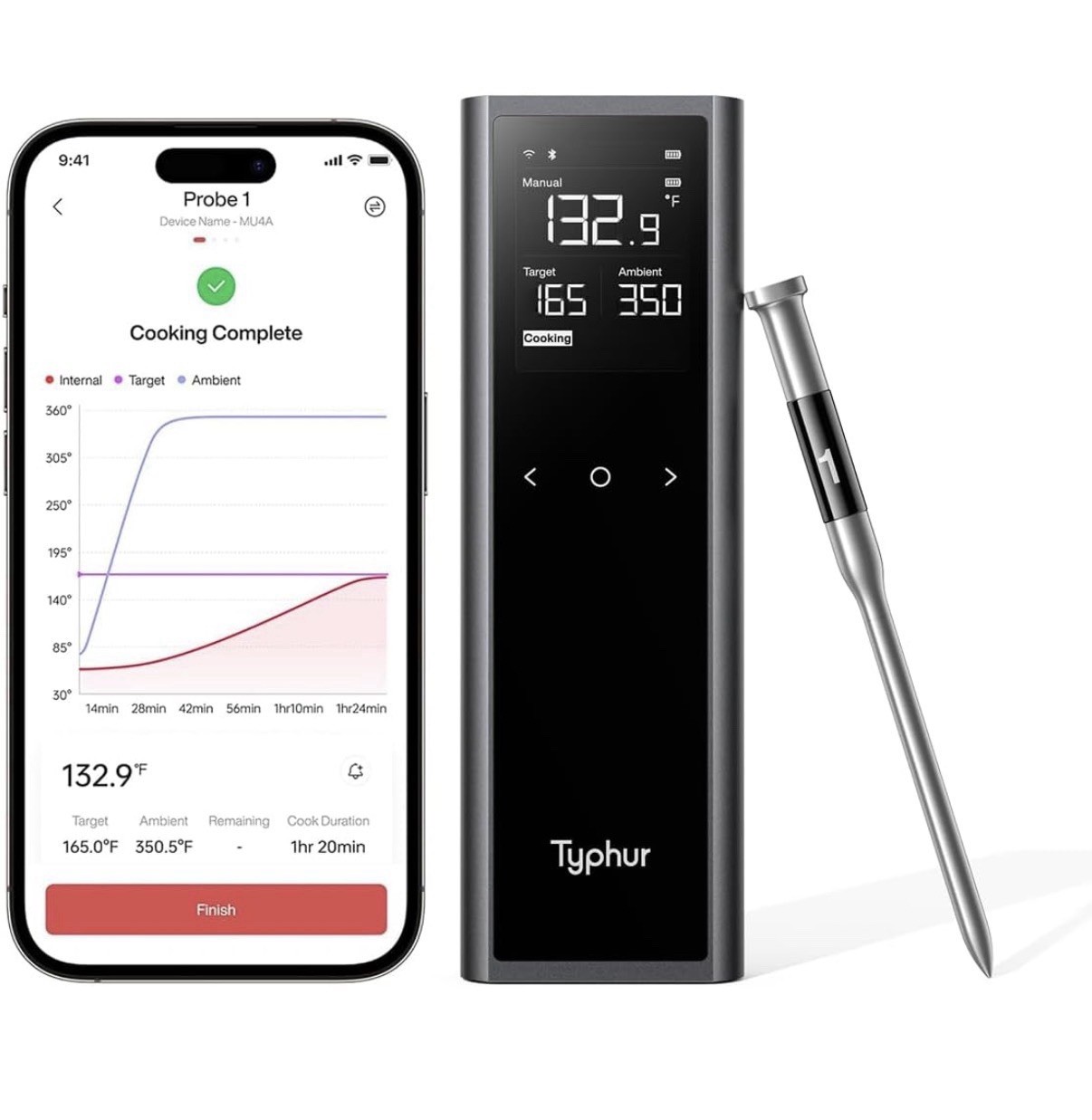 Wireless Thermometer Typhur Sync One Smart Digital WT01