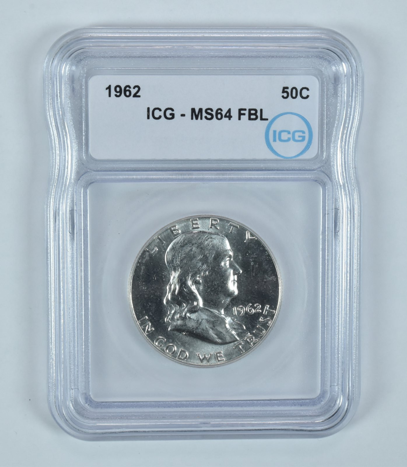 1962 Franklin Half Dollar MS64 FBL ICG