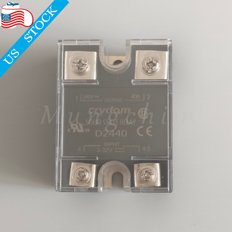 2PCS For Crydom D2440 SSR 3-32V Output 40A 240V Solid State Relay Input US STOCK