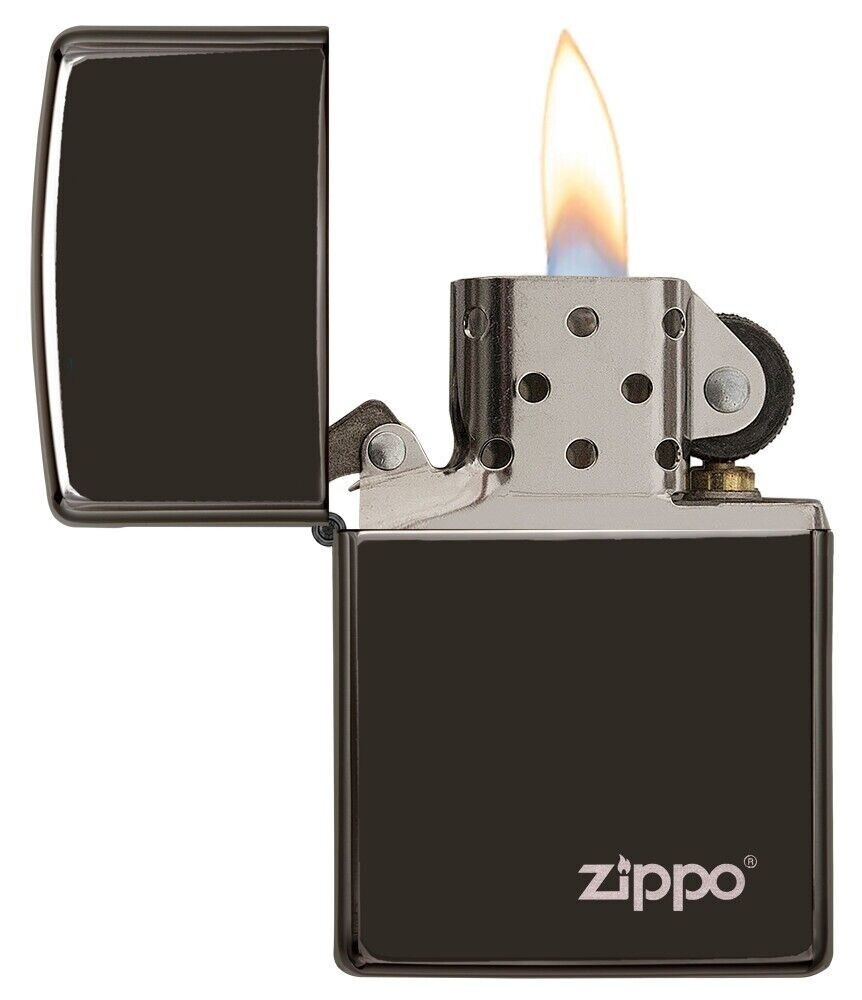 Zippo 24756ZL Classic Ebony with Logo High Polish Black