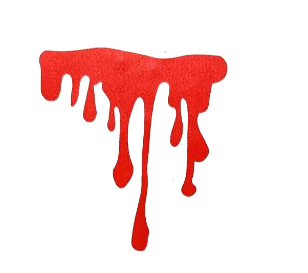 New Red Blood Drip Permanent Decal Sticker Vinyl Windows Car 4”