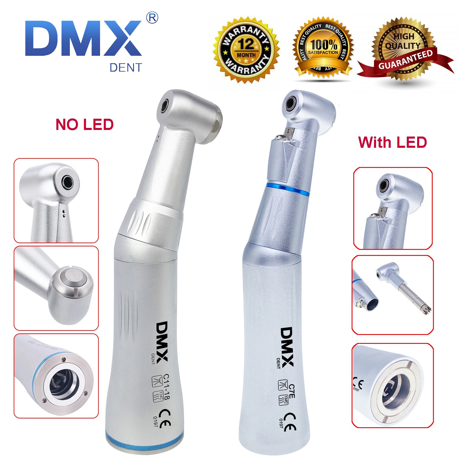 NSK STYLE Dental (LED E-generator) Slow Low Speed Contra Angle Handpiece DMXDENT