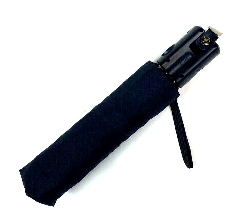 Smart Compact Manual Umbrella with Battery Powered Fan, Light, Compass