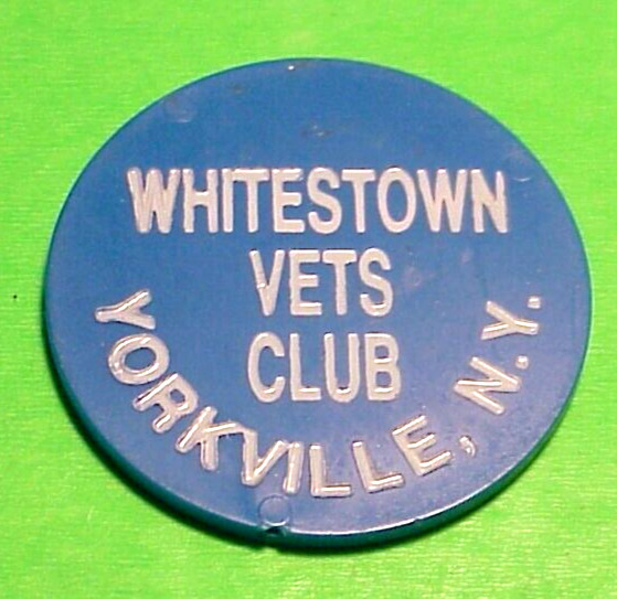 YORKVILLE  NEW YORK  NY  WHITESTOWN VETS CLUB / DRAFT BEER OR SODA  TRADE TOKEN