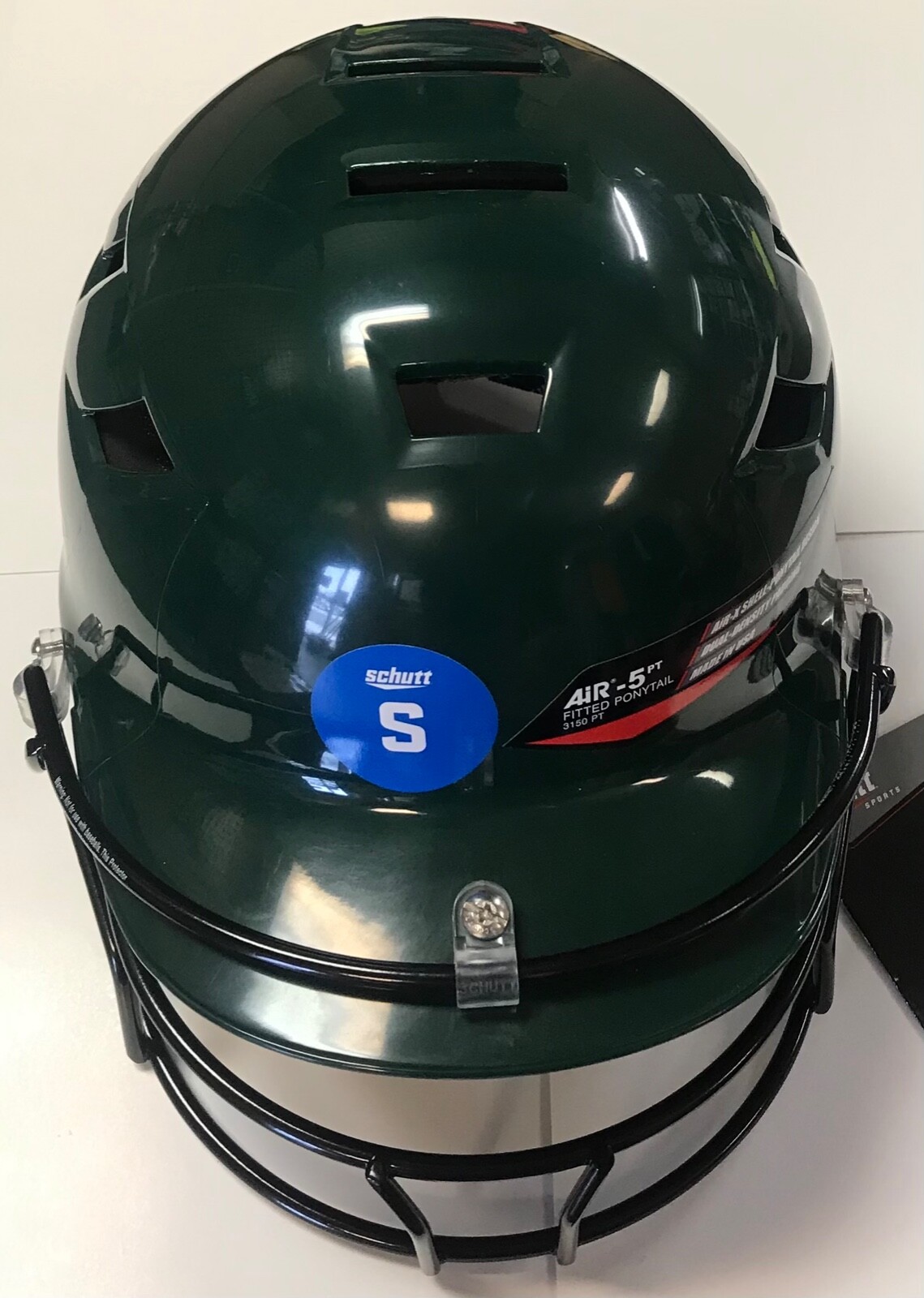 New Schutt Fastpitch Ponytail Batting Helmet, Dark Green, Size S, Model 3150PT