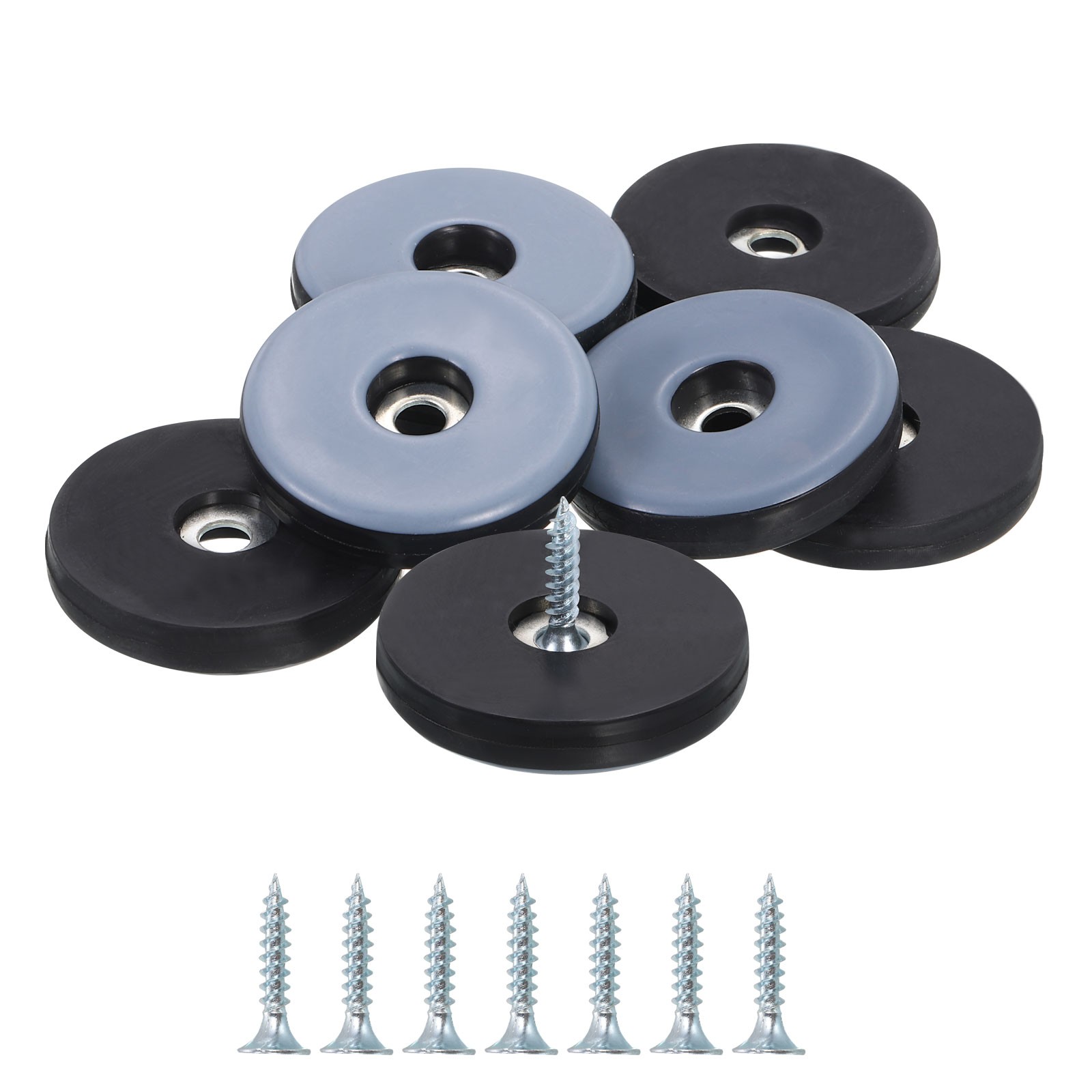 Furniture Sliders, 8Pcs 1 4/7" - PTFE Round Screw-On Furniture Pads with Screw