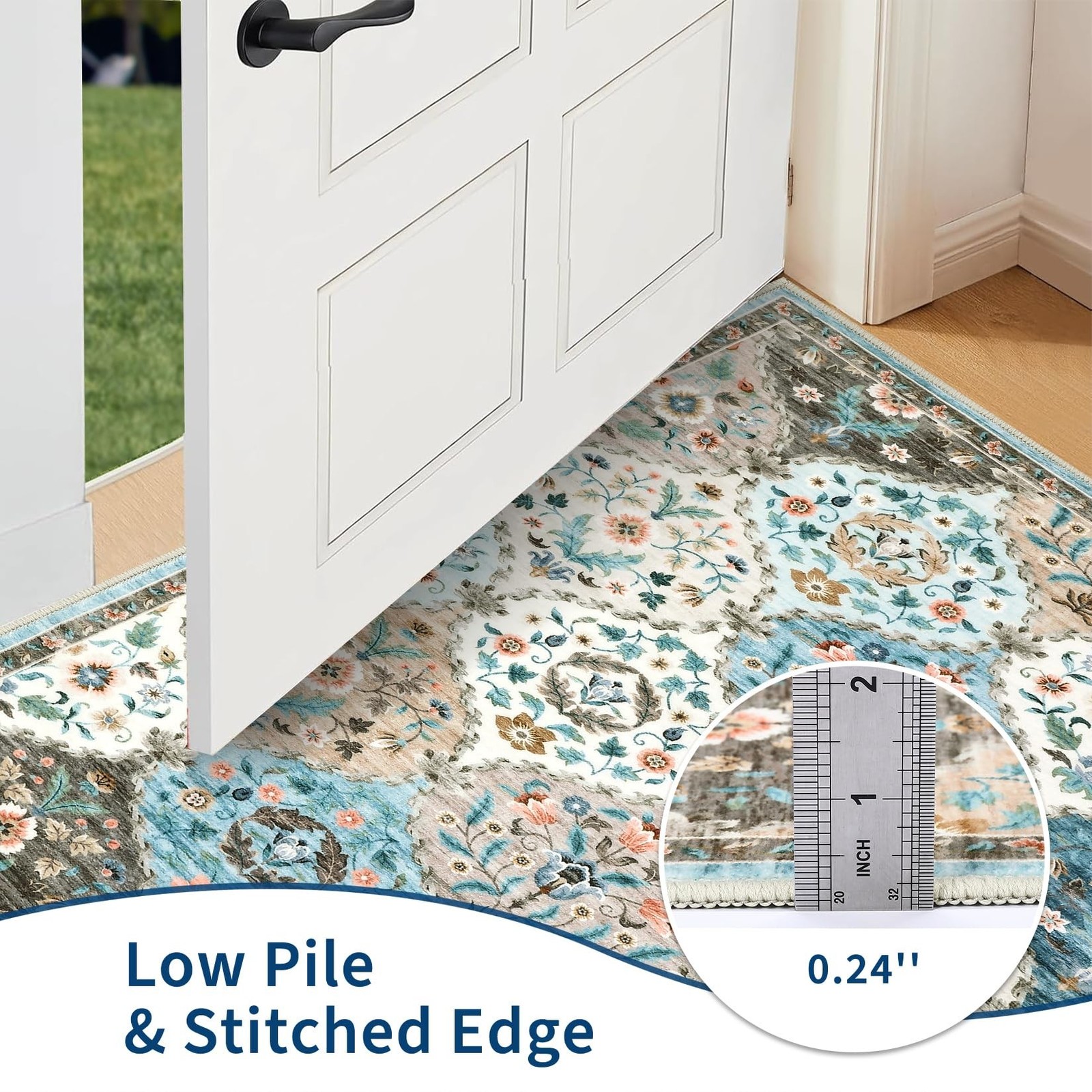 ROYHOME 9x12 Area Rug Large Machine Washable Rug for Living Room Moroccan Tre...