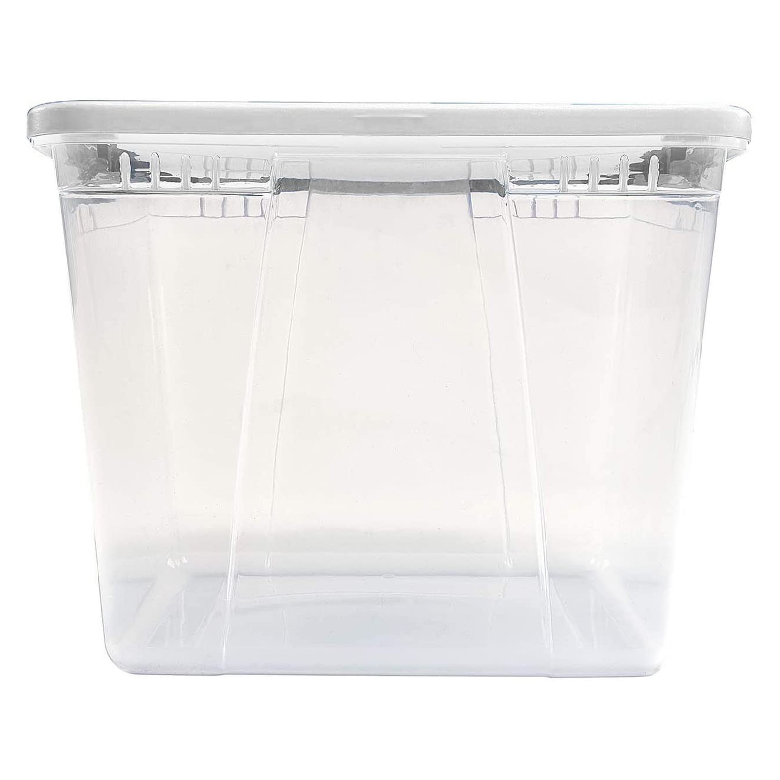 HOMZ 56qt Snaplock Clear Plastic Storage Container Bin with Secure Lid, 2 Pack