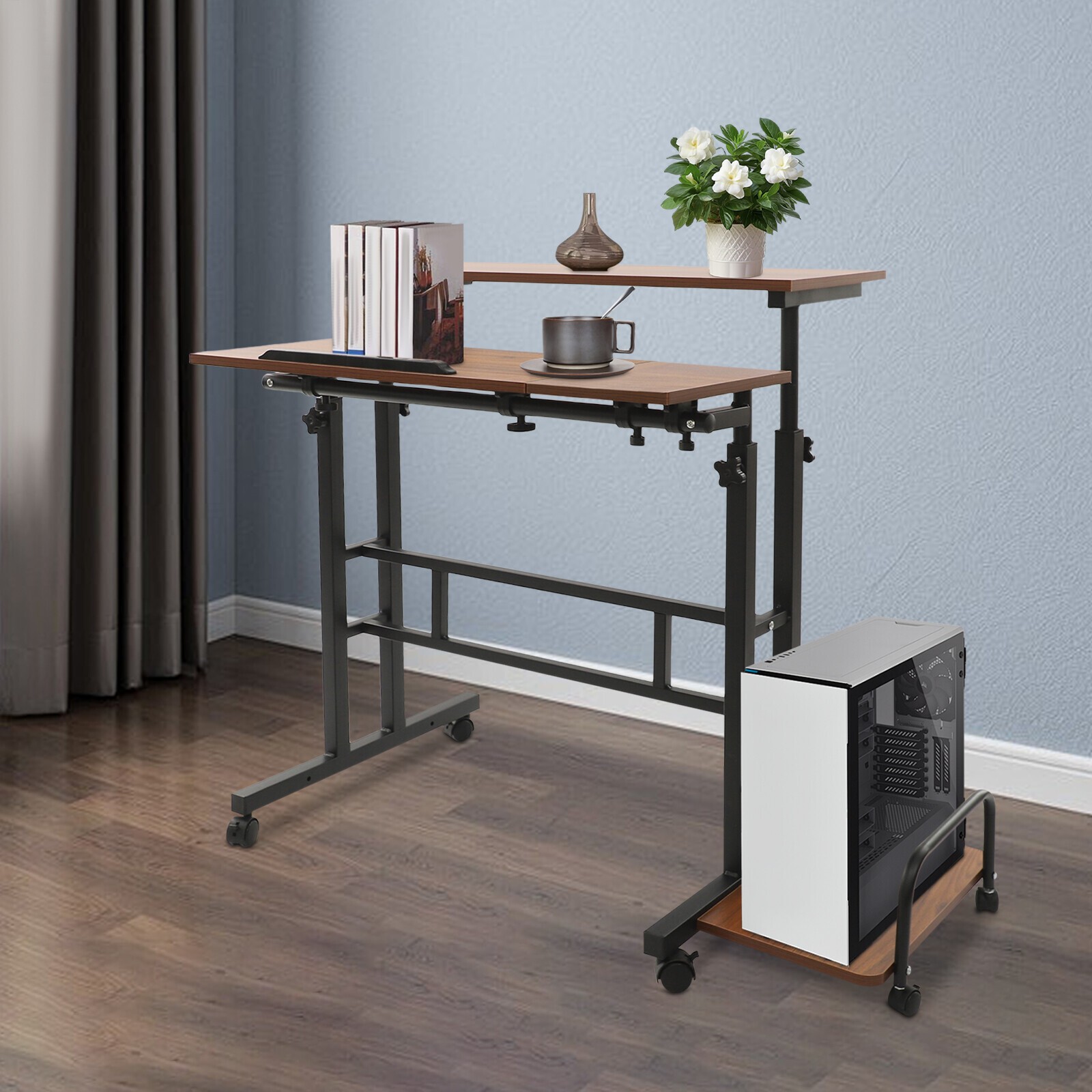Multi Functional Foldable Desk, Modern Computer Desk, Adjustable Computer Table