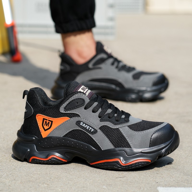 Mens Work Boots Steel Toe Safety Shoes Indestructible Sneakers Lightweight Shoes
