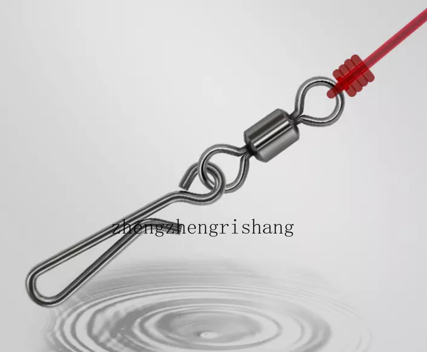 100PCS Stainless Steel Fishing Swivel with Hanging Snap Rolling Swivel Connector