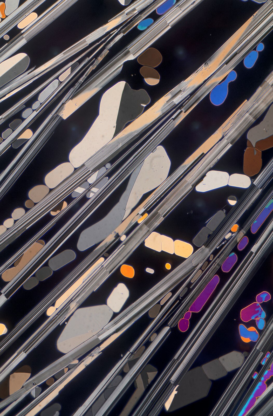 Microscope slide for polarization, Thiourea and Potassium Thiocyanate