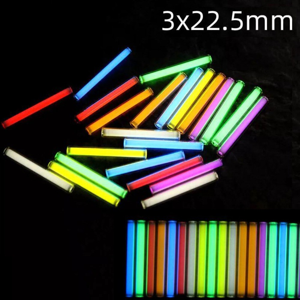 1pc 3x22.5mm Glass Tube Night Luminous 25 Years Life Tube Singal Lamp Tube New