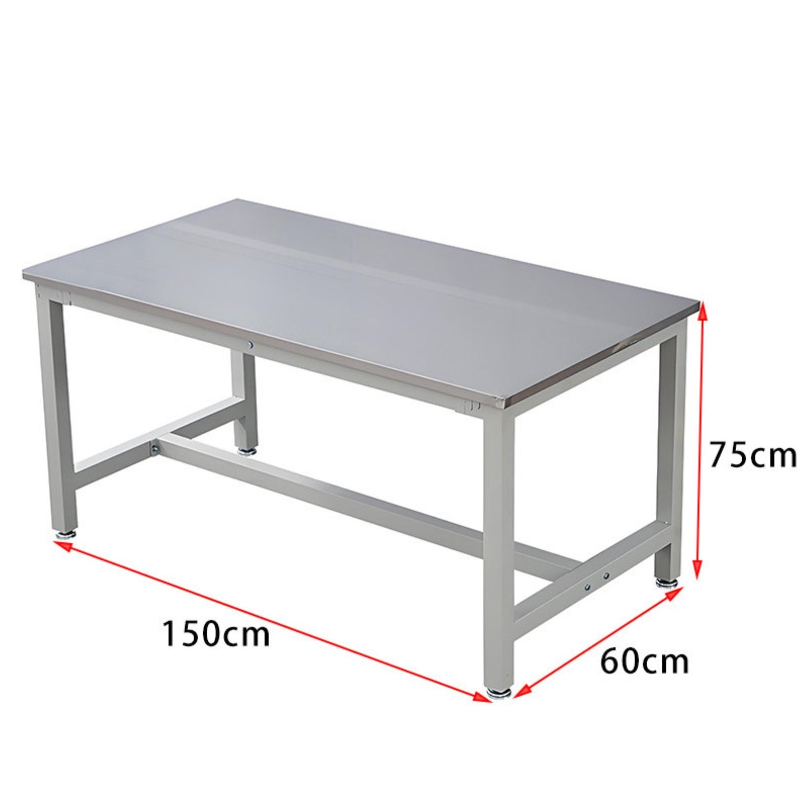 1 Piece Stainless Steel Work Table Utility Workbench Science Station Bench