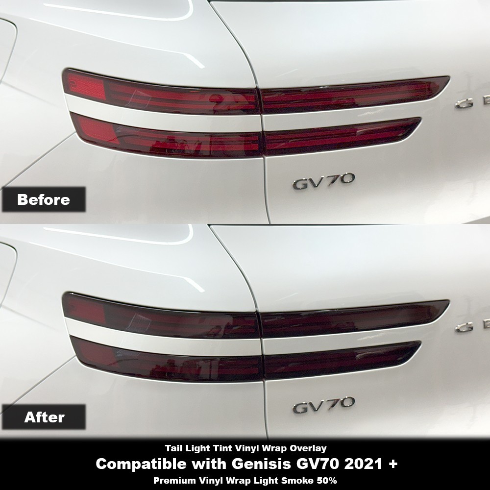 Tail Light Tint Overlay Light Smoke 50% | Precision Fit for Genesis GV70 22+