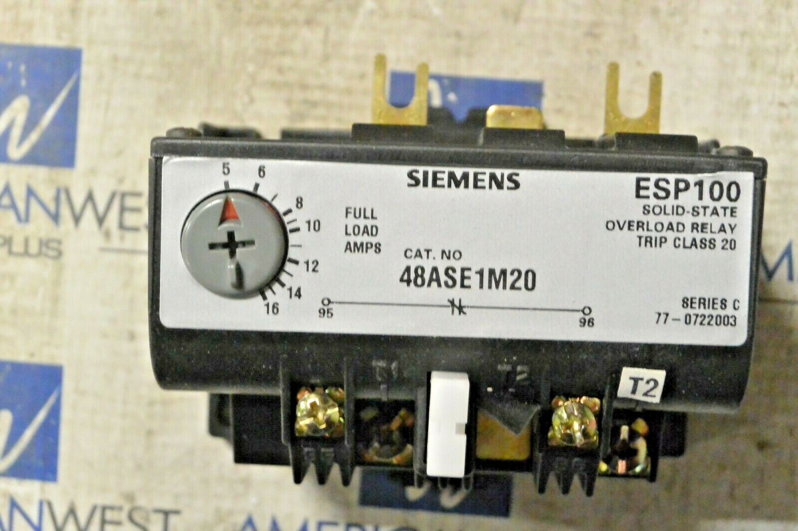 FURNAS 48ASE1M20 ESP100 Solid State Overload Relay 5 to 16 Amp Range