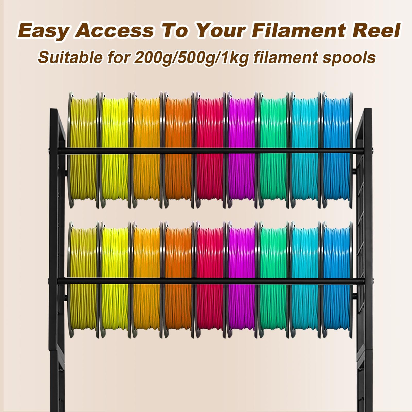 3D Printer Filament Storage Rack 4-Tier 3D Printer Stand with Storage