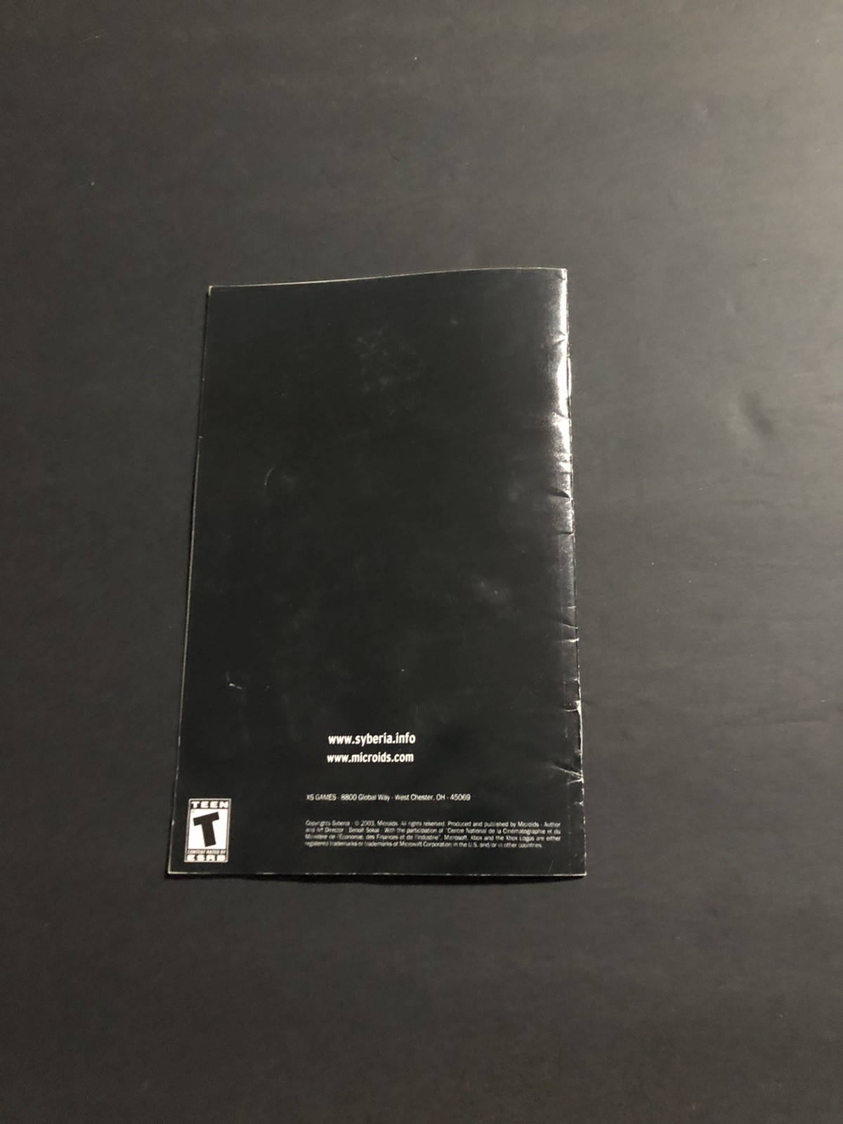 Syberia xbox Manual Only