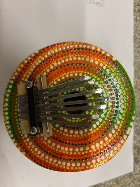 Thumb Piano - Honestly Made Coconut painted thumb piano -  Make us a OFFER Sale