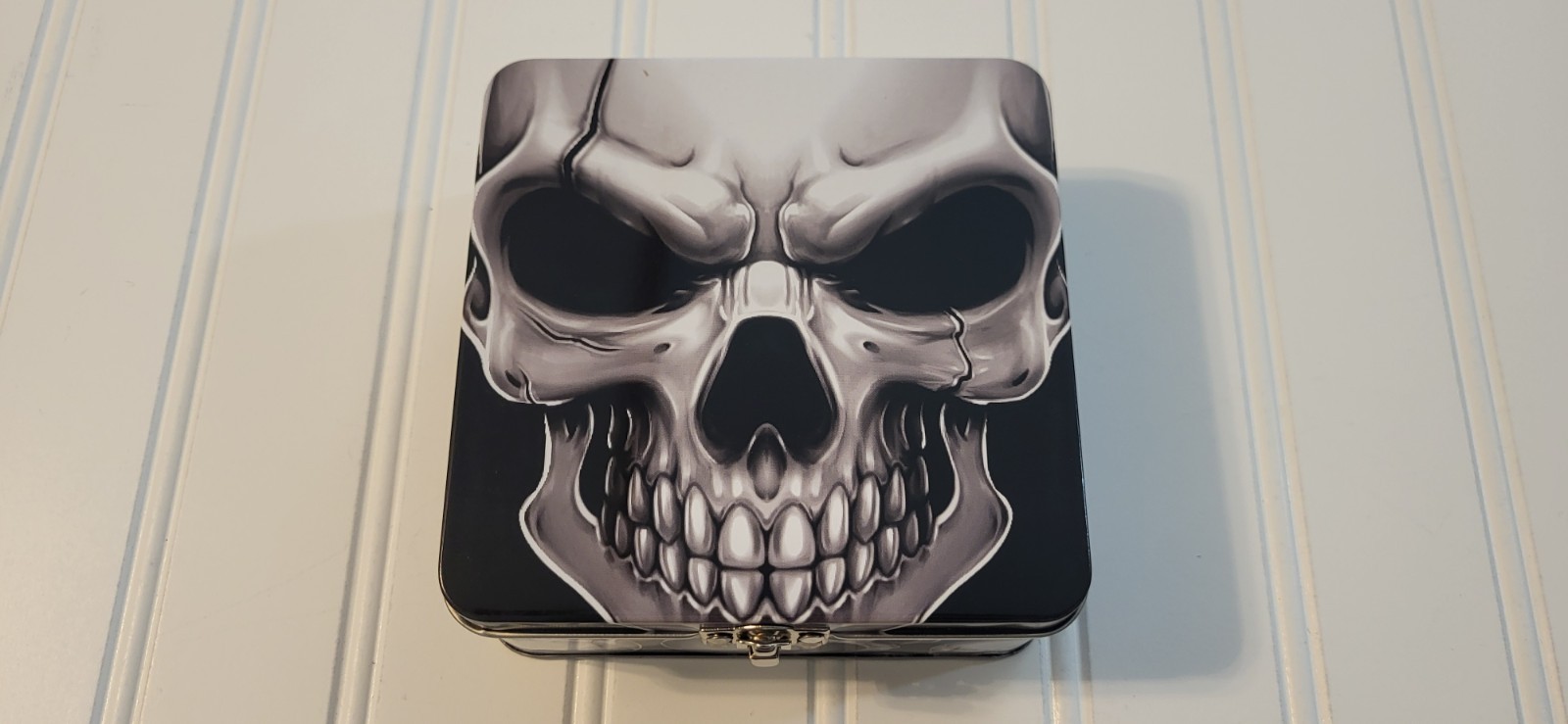 Smokezilla Metal Storage Box With Rolling Tray & Hasp 5" X 5" Inches