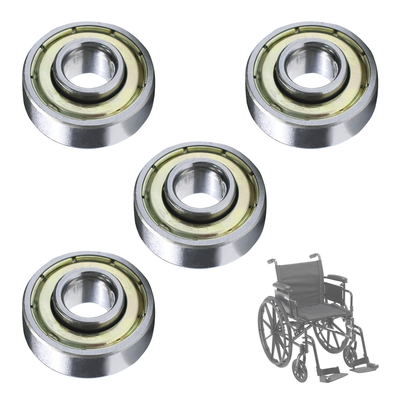 4PCS Rollator Caster Wheel Bearings, Wheelchair Universal Wheel...