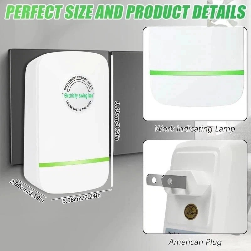 Electricity Saving Box Energy Saver Power Voltage Stabilizer for Home Office 90-