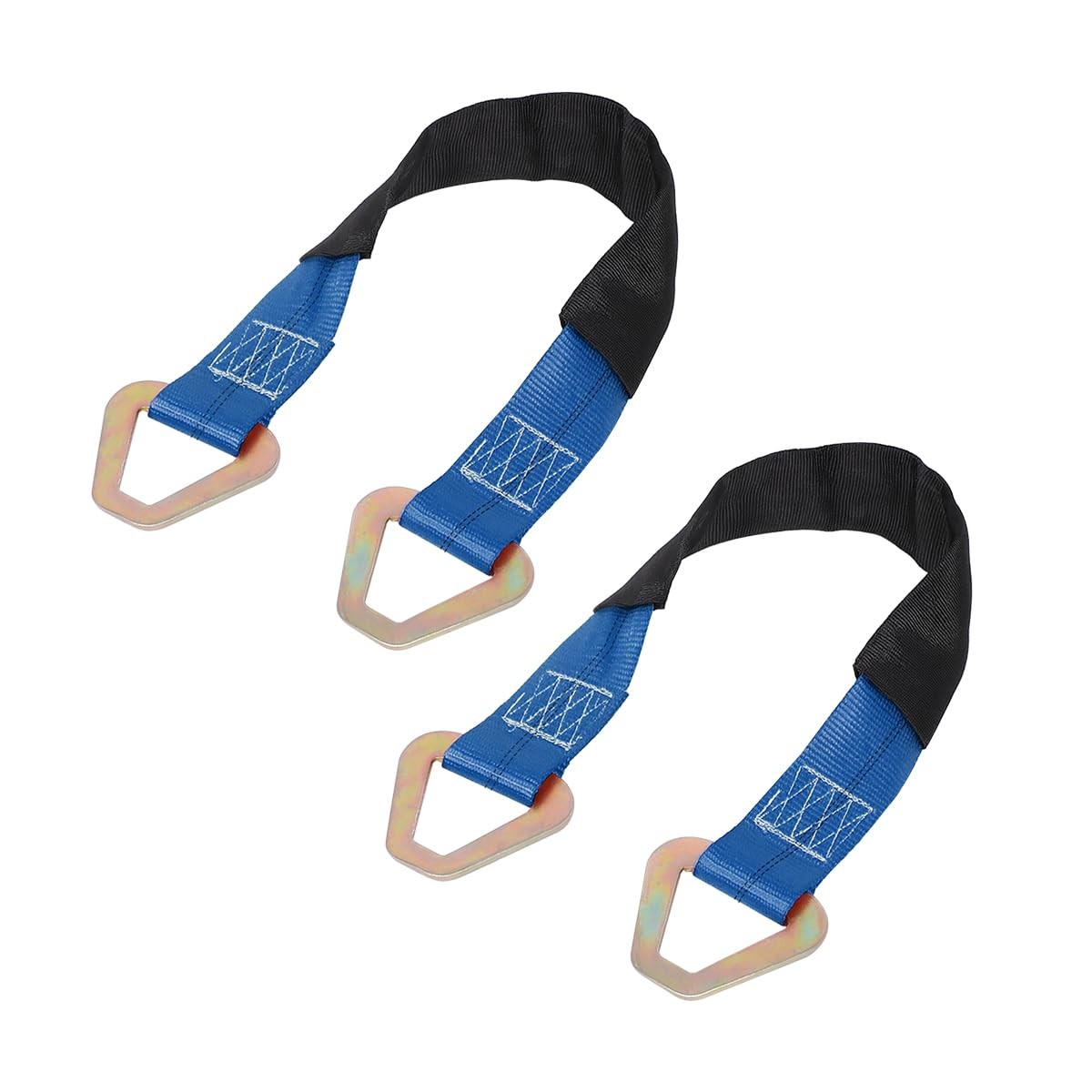 FALVFUN 2PCS Car Axle Tie Down Straps, 24 x 2 6000 Lb 36 x 3 inches, Blue