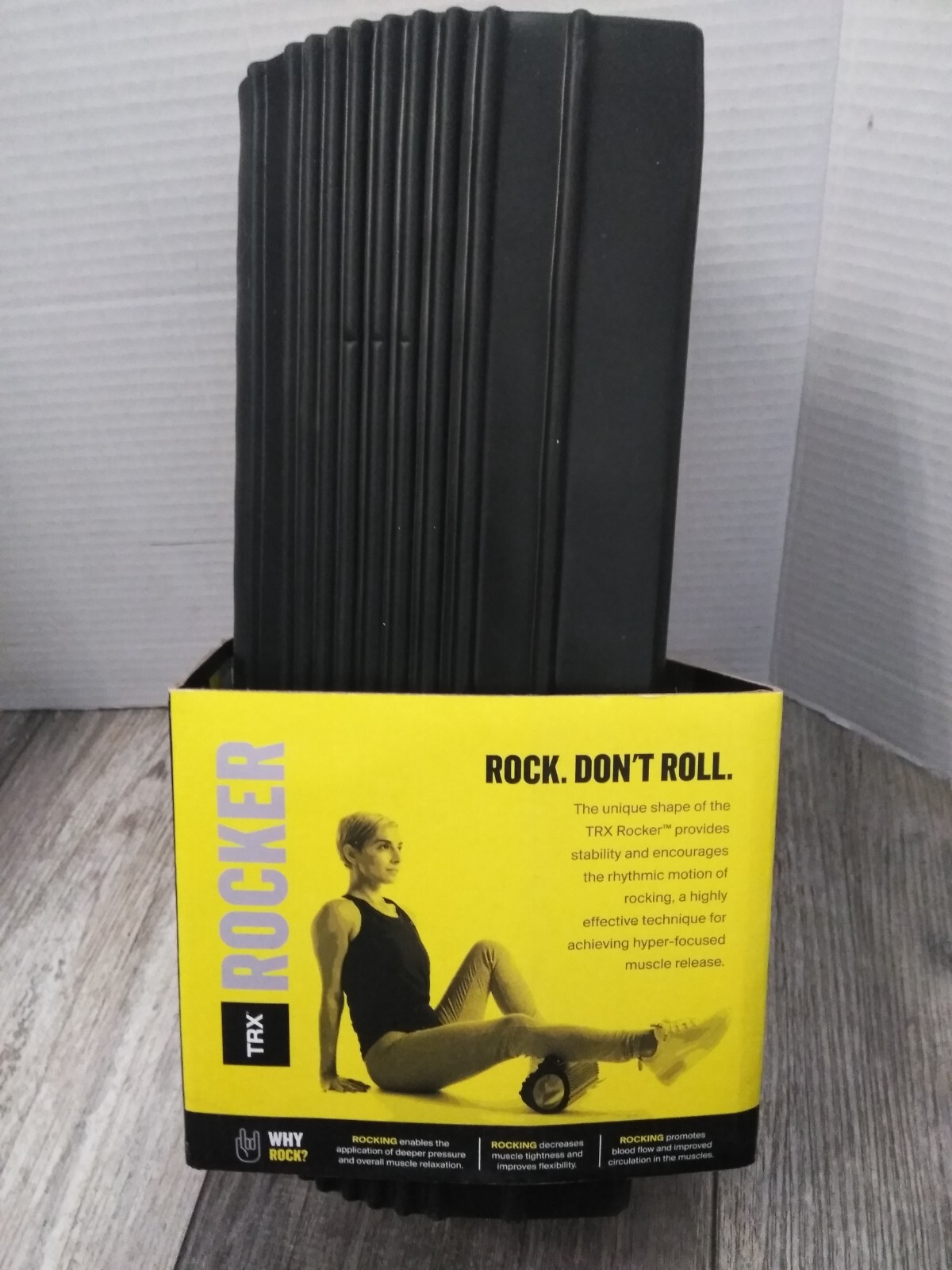 NEW TRX Rocker Fitness Foam Rolling Muscle Recovery Massage Black 3 Levels 13"