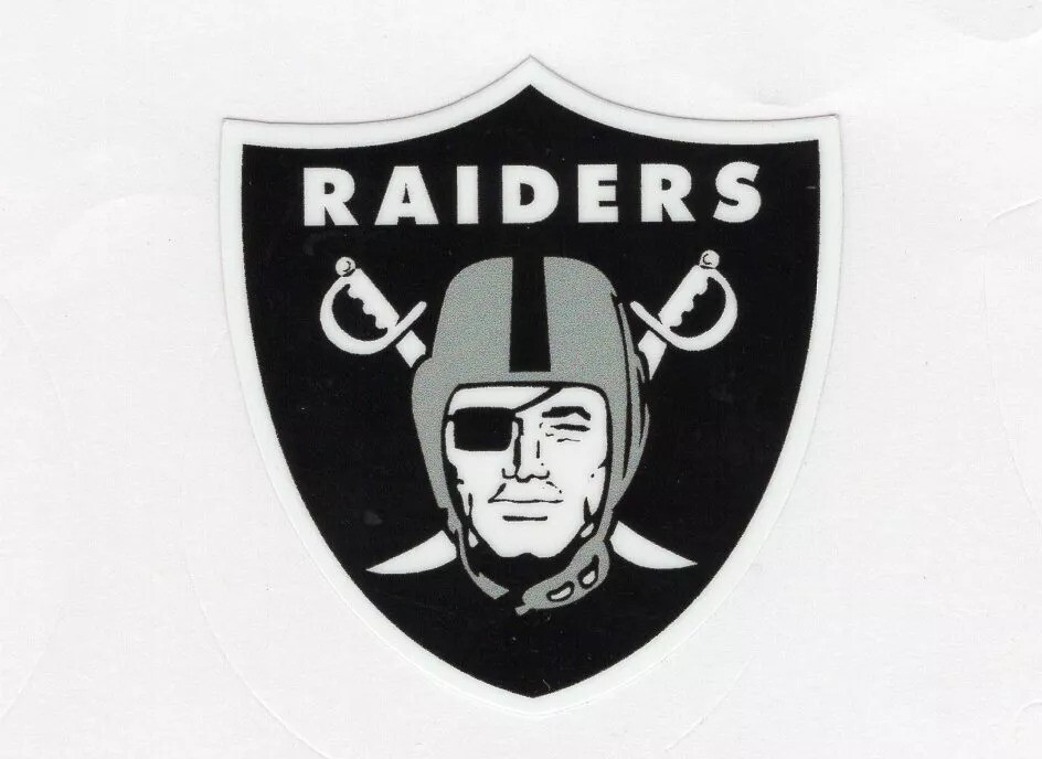 Oakland Raiders decal window helmet hard hat laptop up to 14" FREE TRACKING